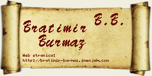 Bratimir Burmaz vizit kartica